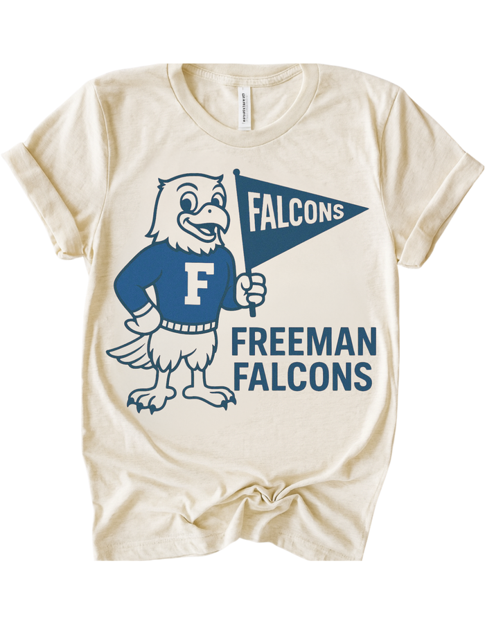Freeman Falcons Vintage Mascot Tee