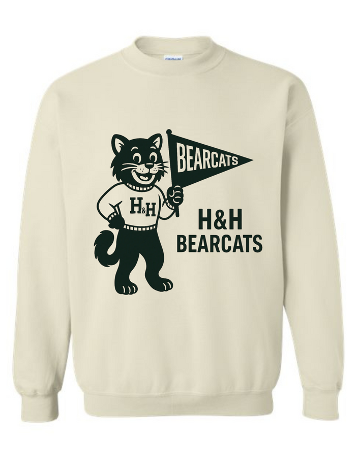 H & H Bearcats Vintage Mascot Tee & Sweatshirt