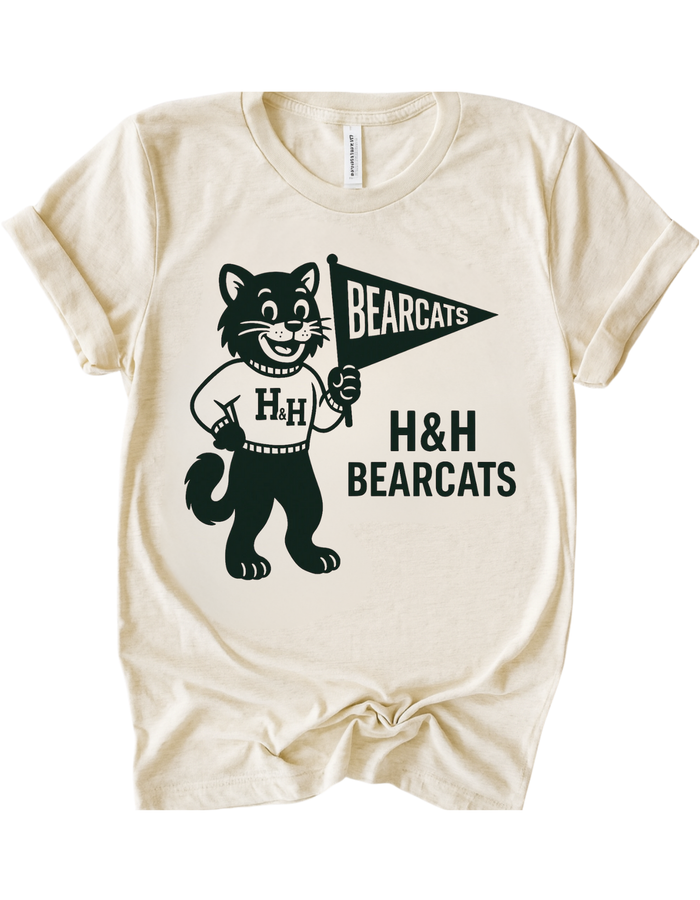H & H Bearcats Vintage Mascot Tee