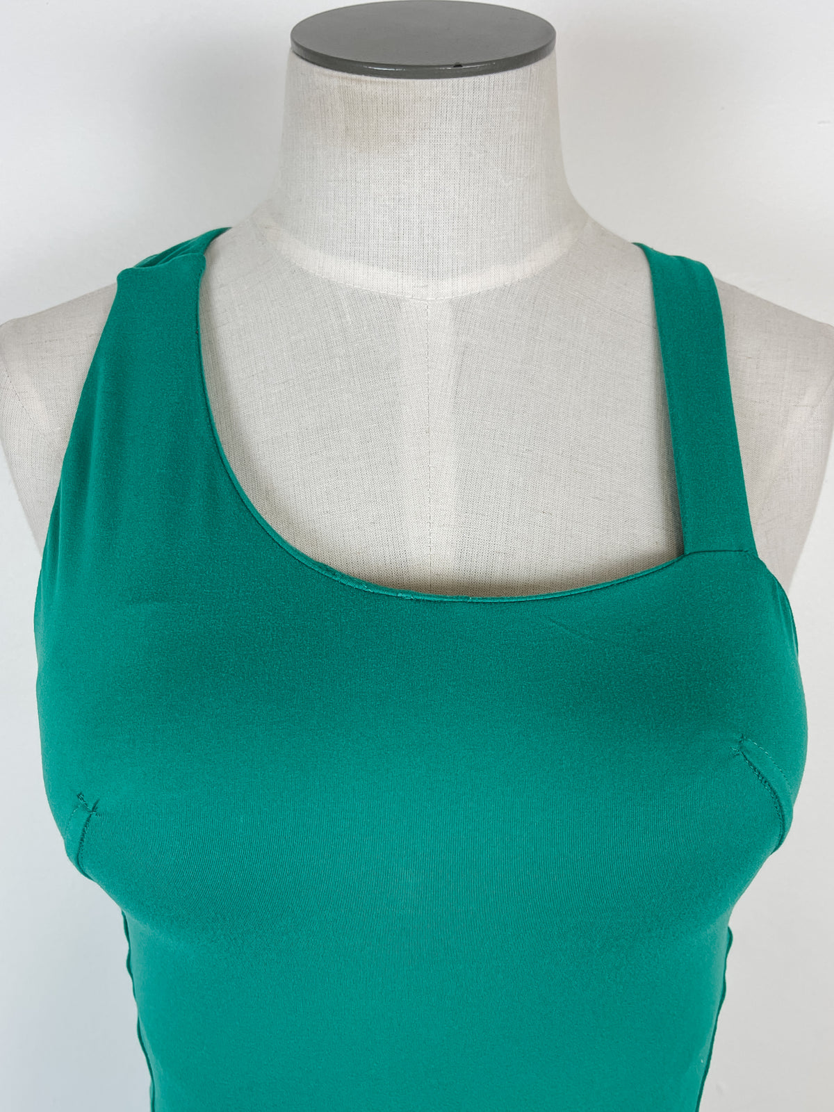 Ada Asymmetric Bra Top in Emerald Green