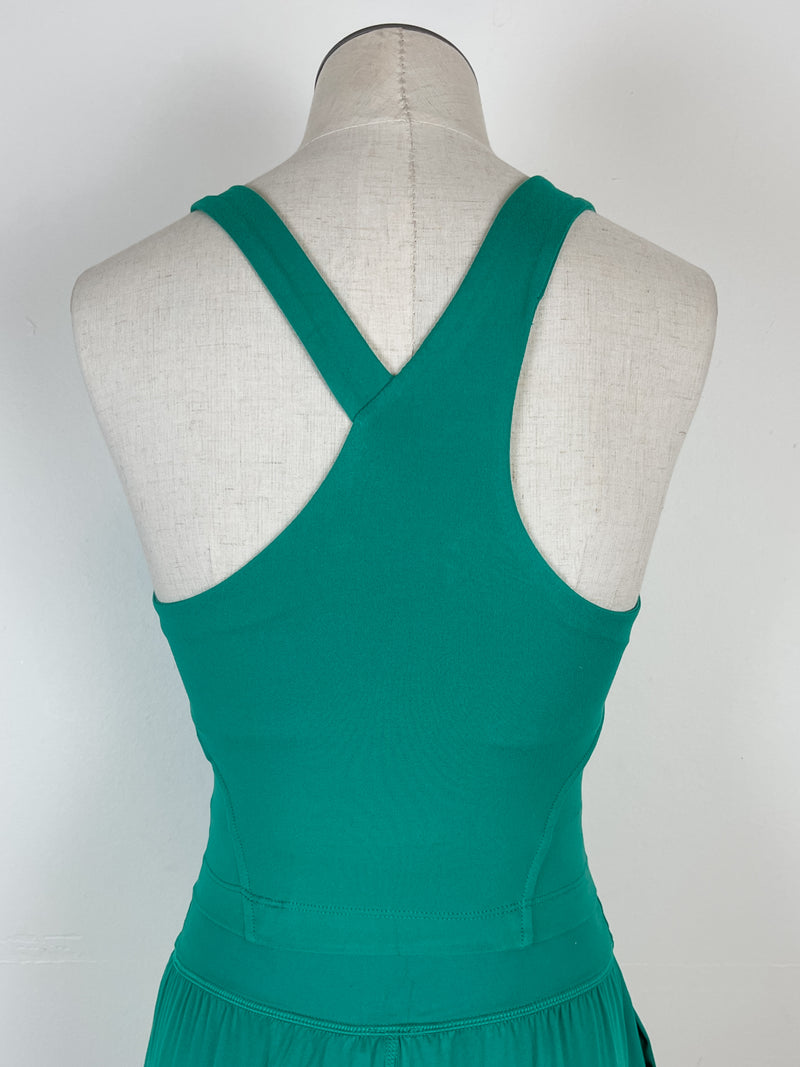 Ada Asymmetric Bra Top in Emerald Green