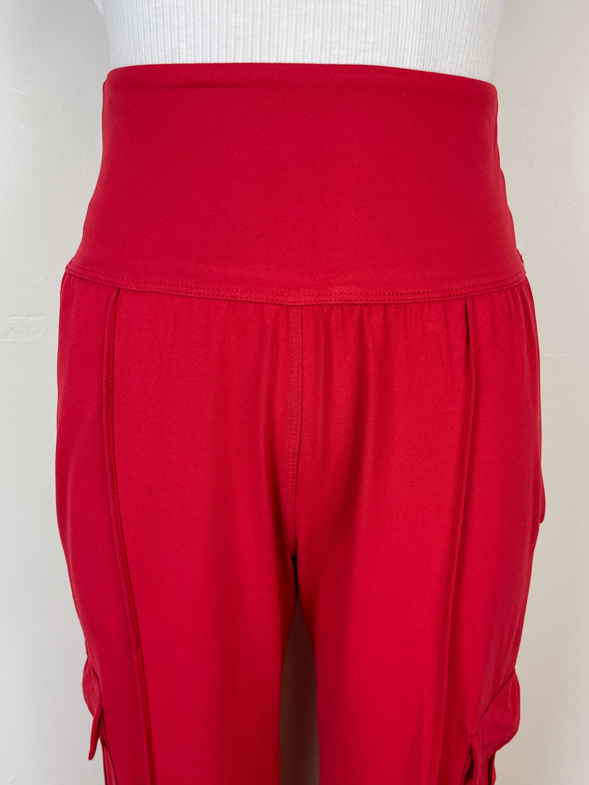 Myla Straight Leg Cargo Pants in Red