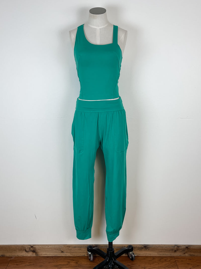 Ada Asymmetric Bra Top in Emerald Green