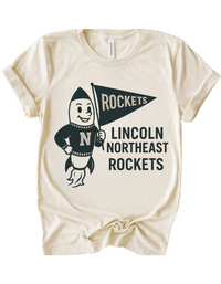 Lincoln Northeast Rockets Vintage Mascot Tee