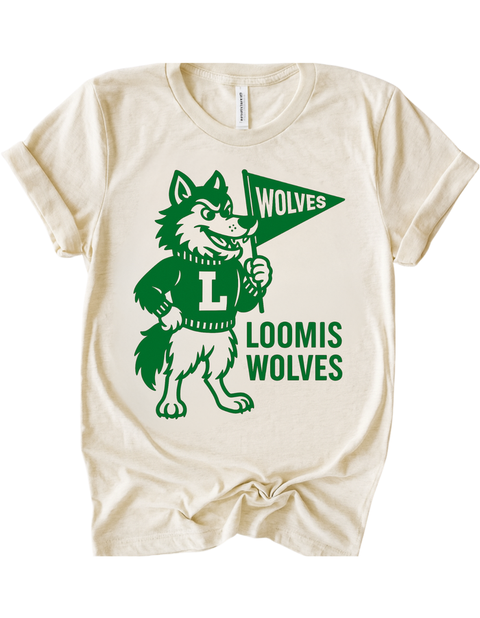 Loomis Wolves Vintage Mascot Tee