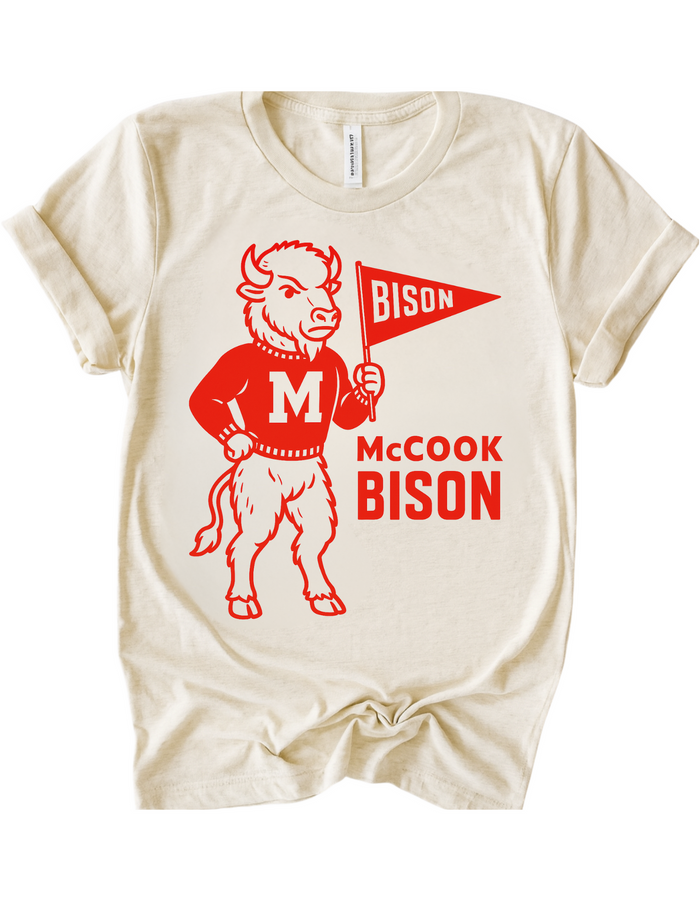 McCook Bison Vintage Mascot Tee