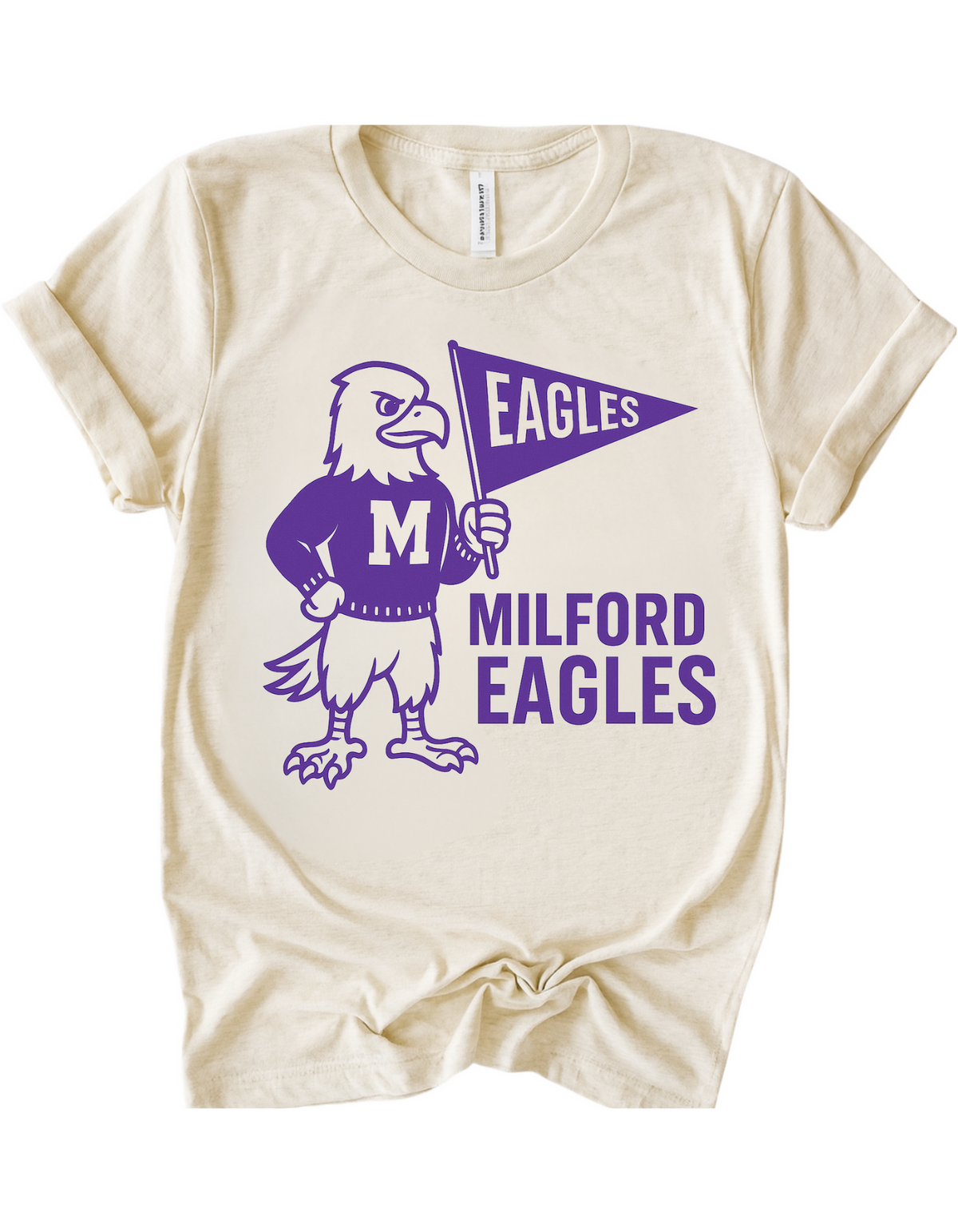 Milford Eagles Vintage Mascot Tee & Sweatshirt