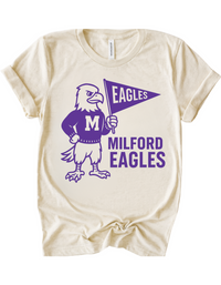 Milford Eagles Vintage Mascot Tee & Sweatshirt