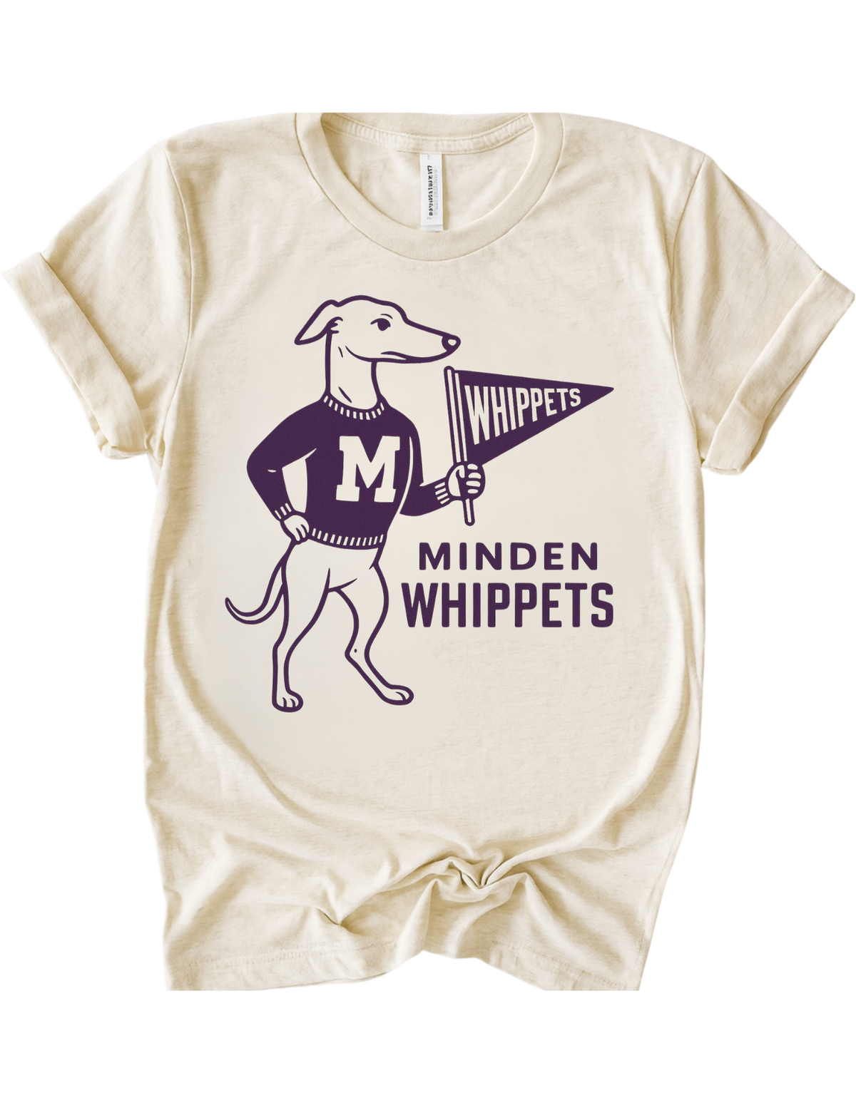 Minden Whippets Vintage Mascot Tee & Sweatshirt