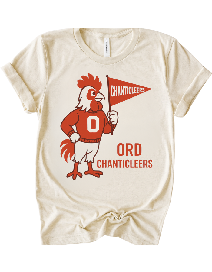 Ord Chanticleers Vintage Mascot Tee