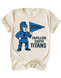 Papillion South Titans Vintage Mascot Tee