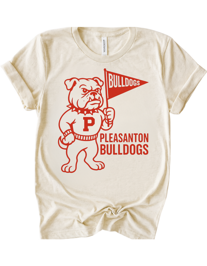 Pleasanton Bulldogs Vintage Mascot Tee