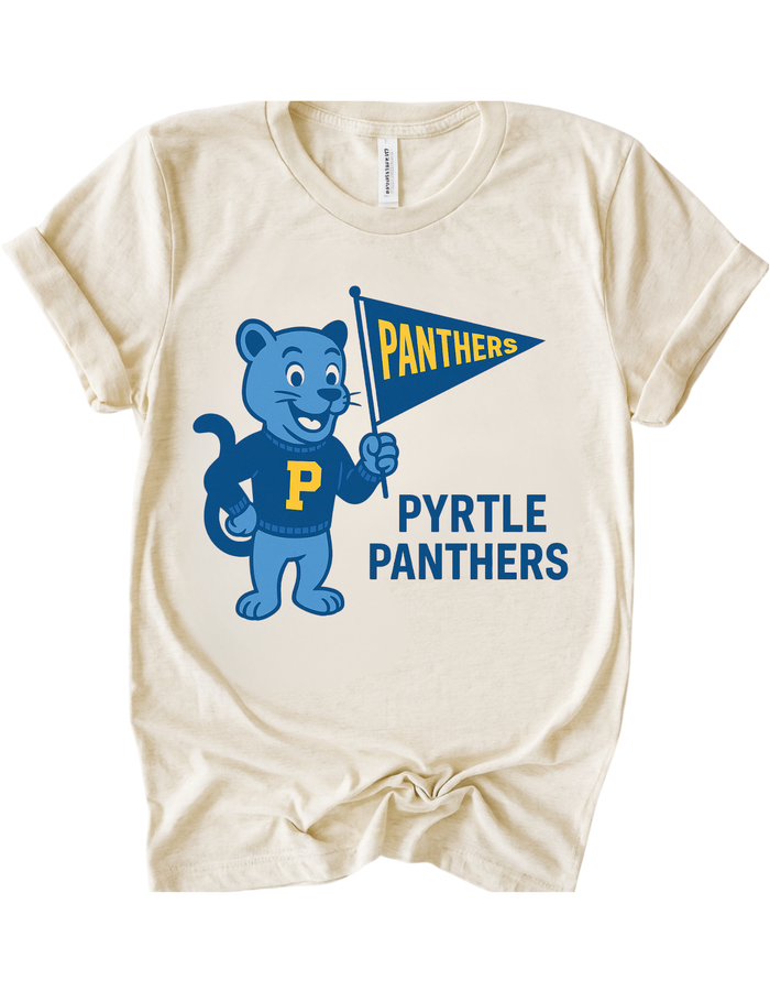 Pyrtle Panthers Vintage Mascot Tee