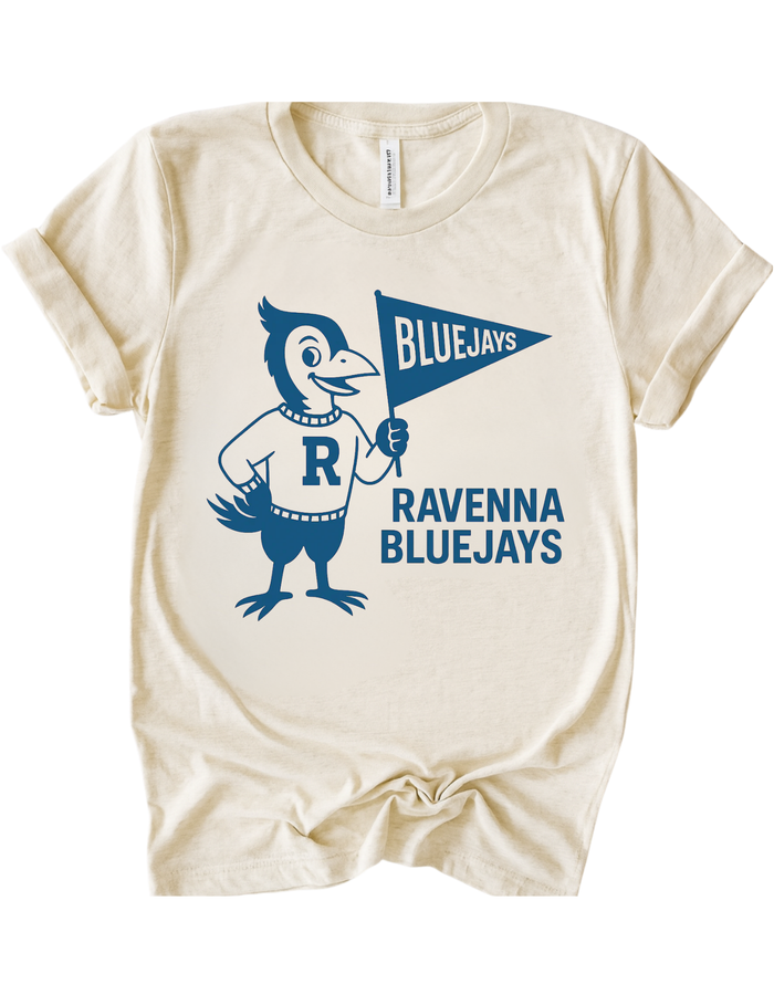 Ravenna Bluejays Vintage Mascot Tee