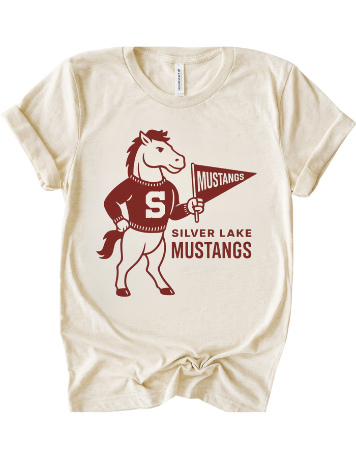 Silver Lake Mustangs Vintage Mascot Tee