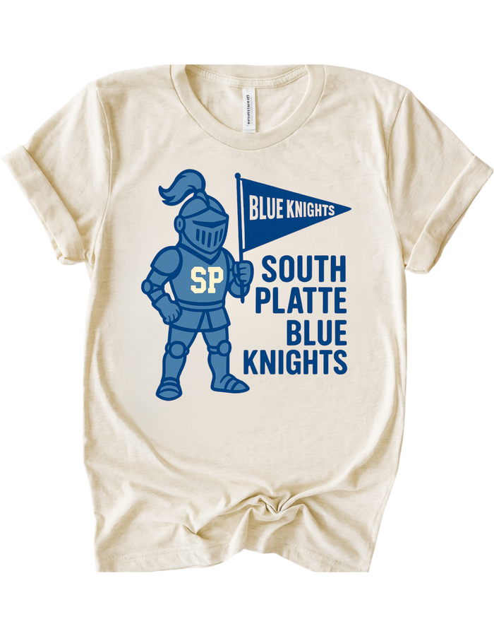 South Platte Blue Knights Vintage Mascot Tee