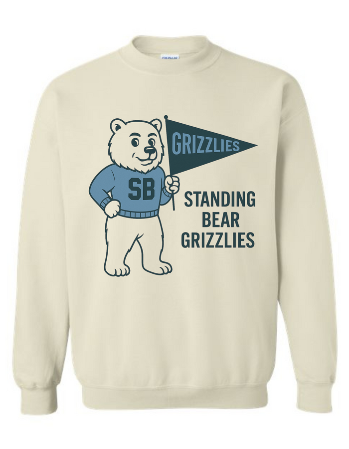 Standing Bear Grizzlies Mascot Tee & Sweatshirt