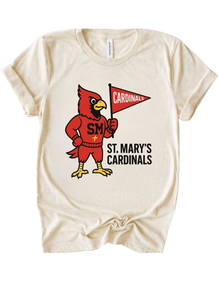 St. Mary's Cardinals Vintage Mascot Tee