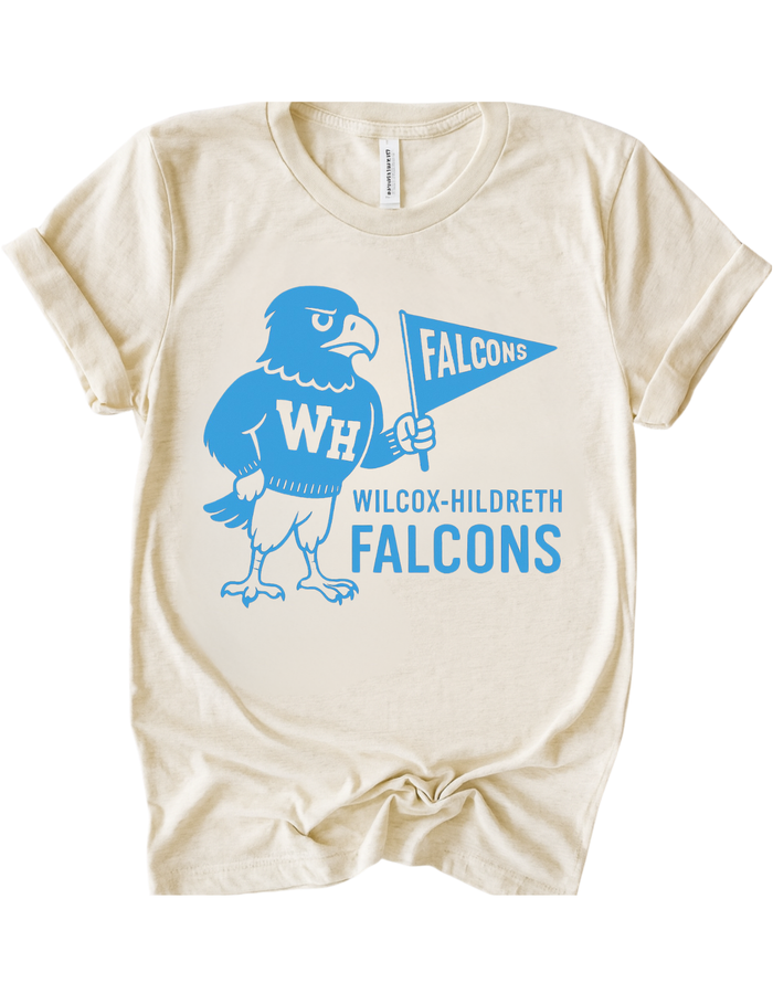 Wilcox-Hildreth Falcons Vintage Mascot Tee