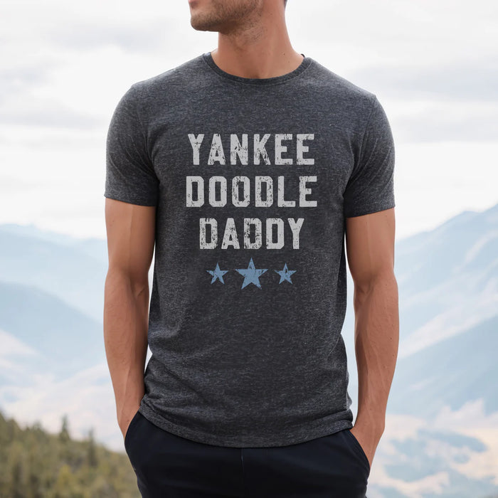 Yankee Doodle Daddy Tee in Charcoal