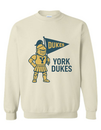 York Dukes Vintage Mascot Tee & Sweatshirt