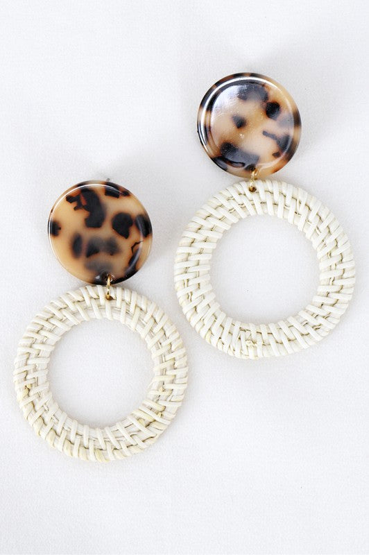 Rattan Woven Earrings