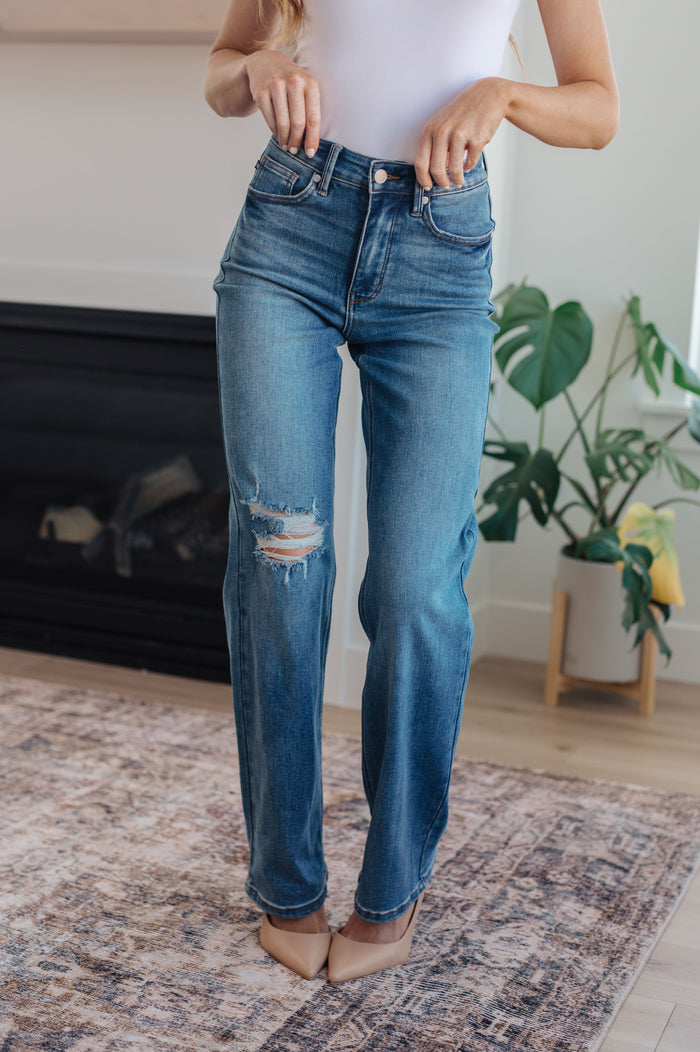 Black High waist Criss cross waist Straight leg Judy Blue jean – Blue Iris  Boutique NY