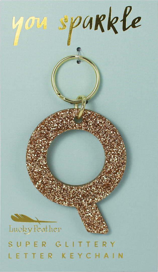 Glitter Keychain - Letter - J – Lucky Feather