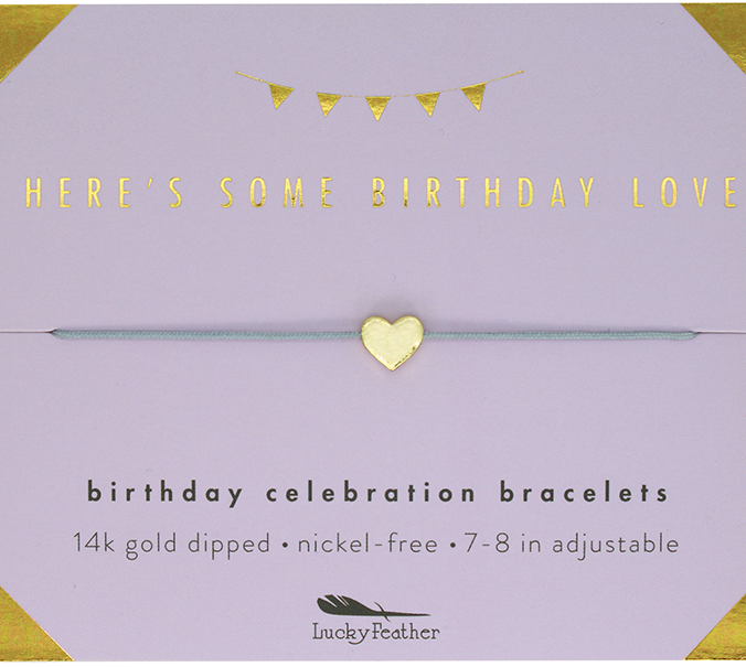 Lucky Feather Birthday Celebration Bracelets