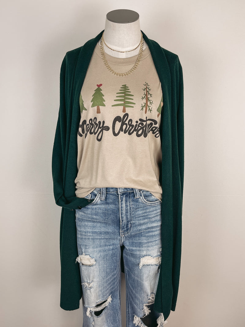 Merry Christmas & Trees Tee