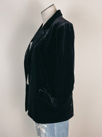 Velvet Blazer in Black