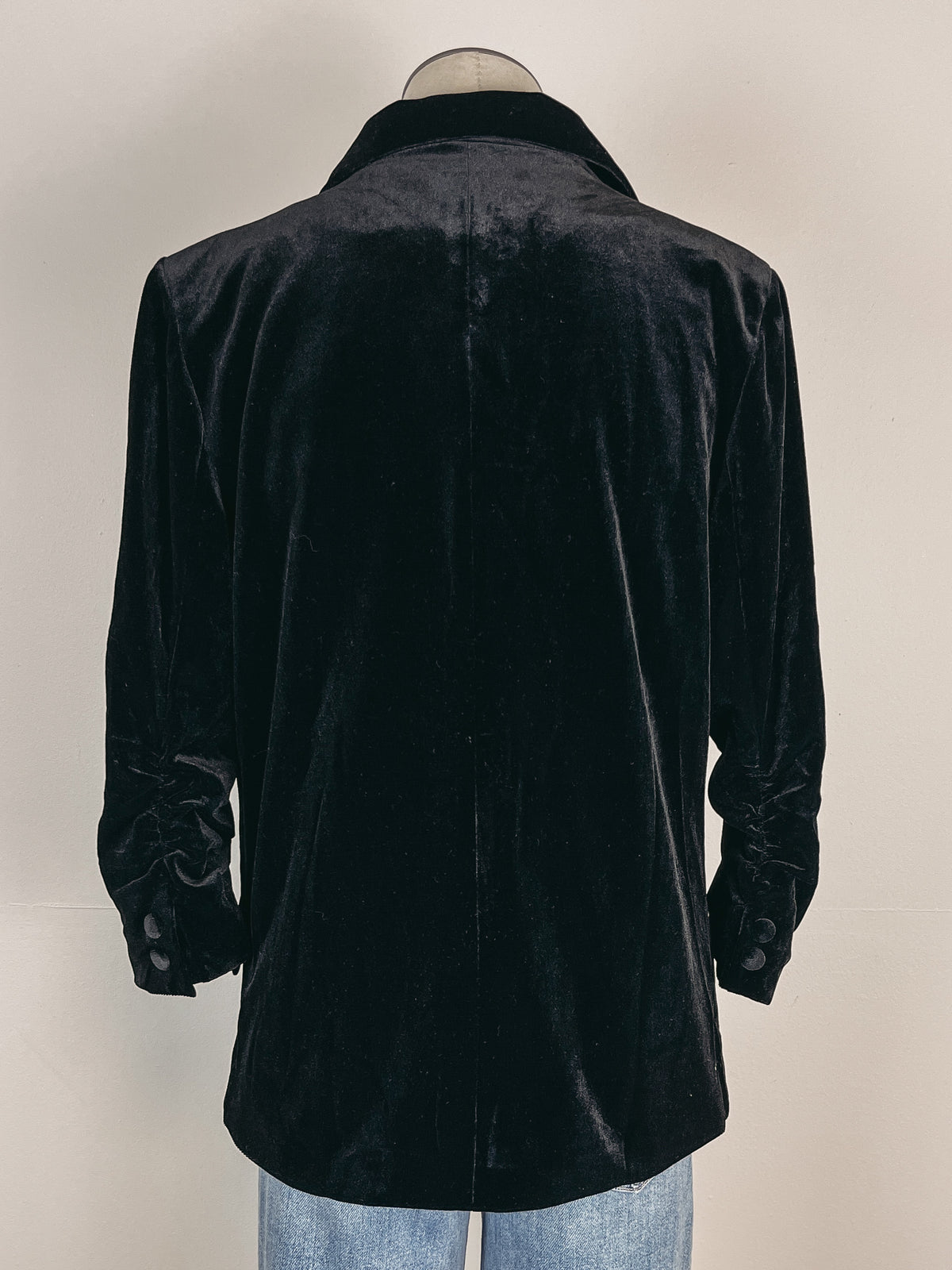 Velvet Blazer in Black