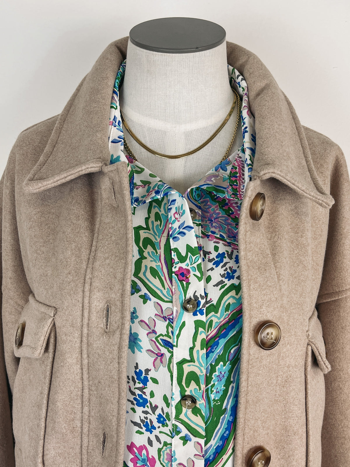 Everyday Button Down Jacket in Oatmeal