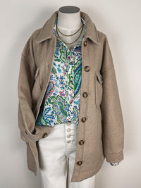 Everyday Button Down Jacket in Oatmeal