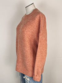 Crew Neck Cozy Sweater in Orange