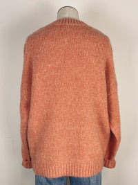 Crew Neck Cozy Sweater in Orange