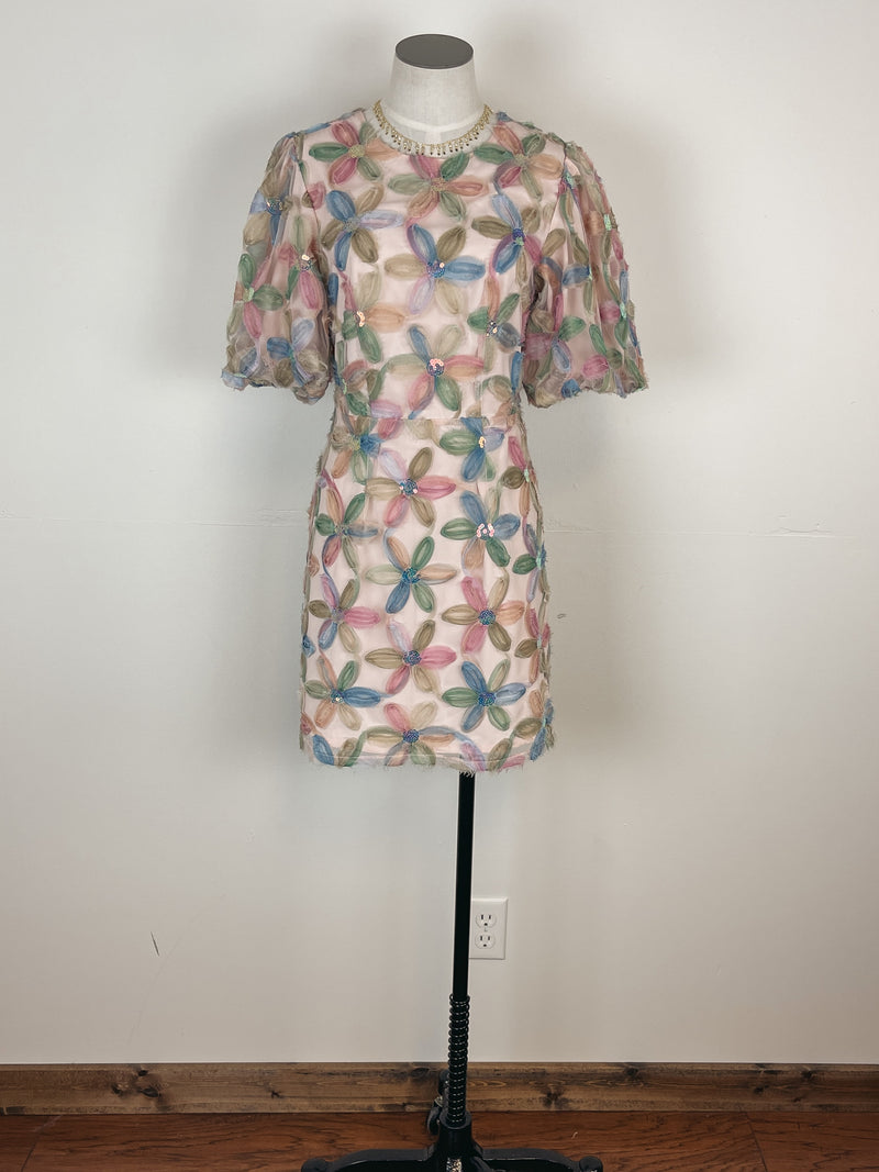 Date Night Floral Dress in Blush Multi