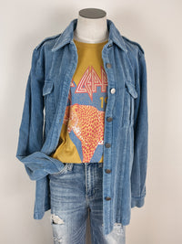 Def Leppard Leopard Tee in Mustard