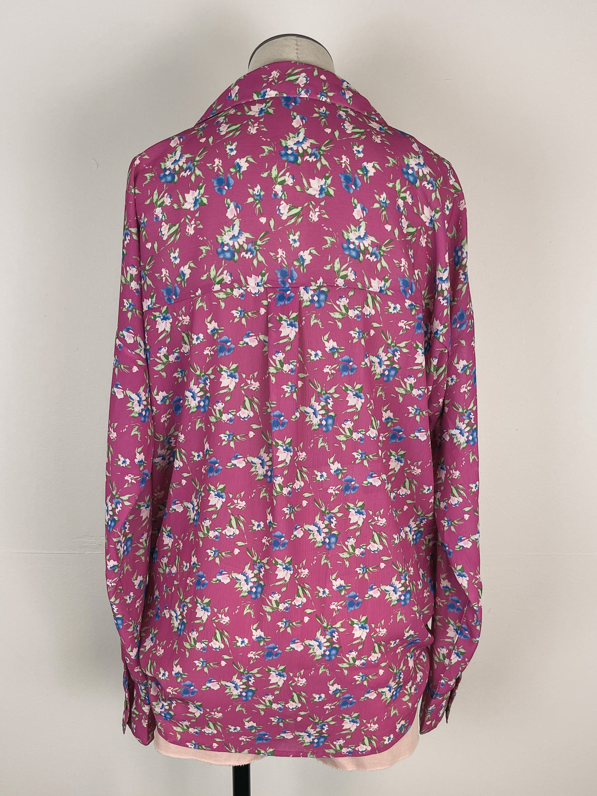 Floral Button Up Blouse in Pink