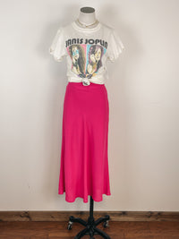 Basic Midi Skirt in Fuchsia
