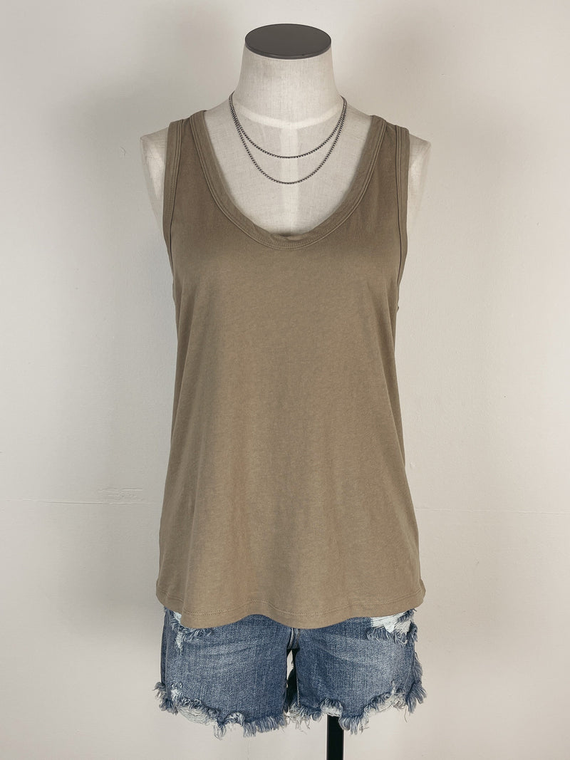 Z Supply Pia Soft V-Neck Tank in Driftwood