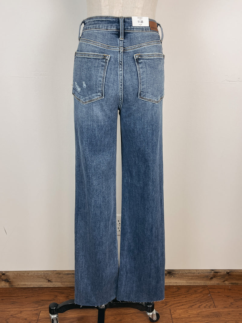Judy Blue High Waist Hidden Button Fly Straight