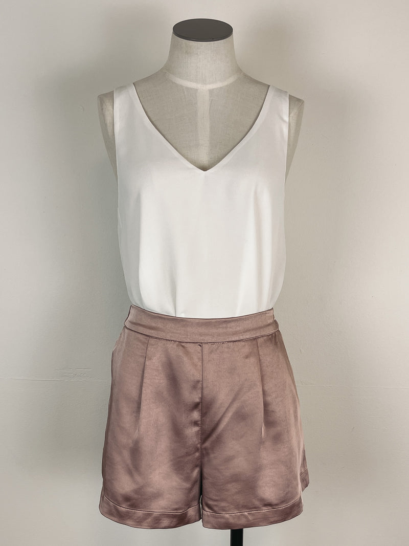 Mystree Satin Shorts in Rose