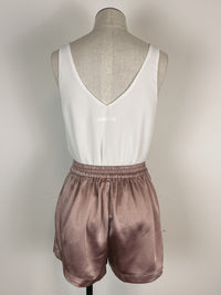 Mystree Satin Shorts in Rose