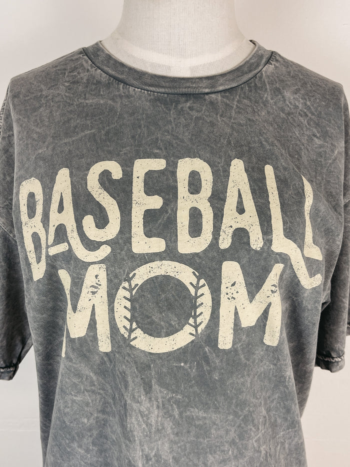 Baseball Mom Tee in Storm