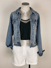 Mesh Trim V Neck Tank