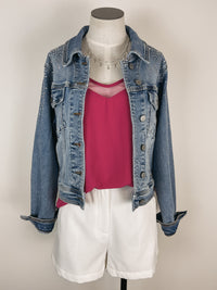 Mesh Trim V Neck Tank