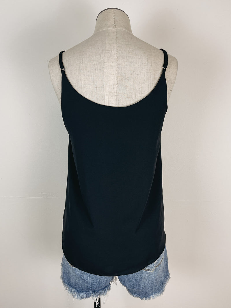 Mesh Trim V Neck Tank