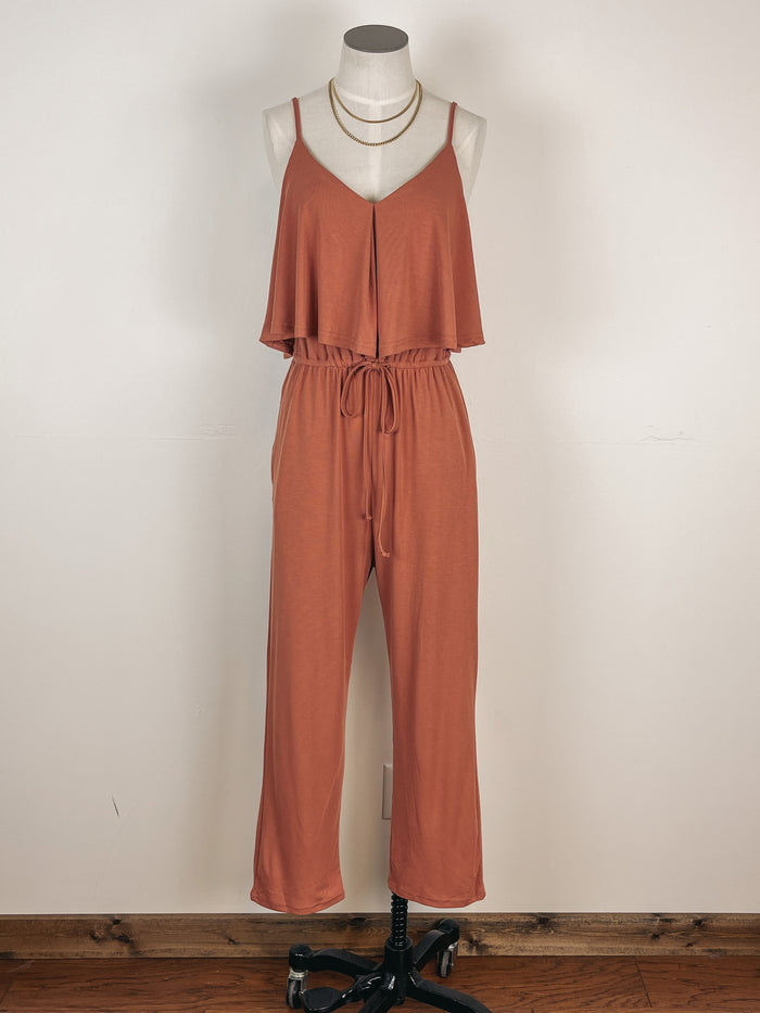 Layered Top Jumpsuit