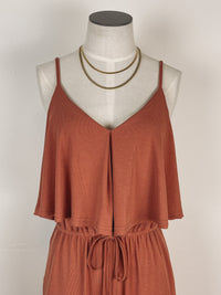 Layered Top Jumpsuit